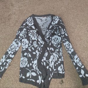 Gray white cardigan